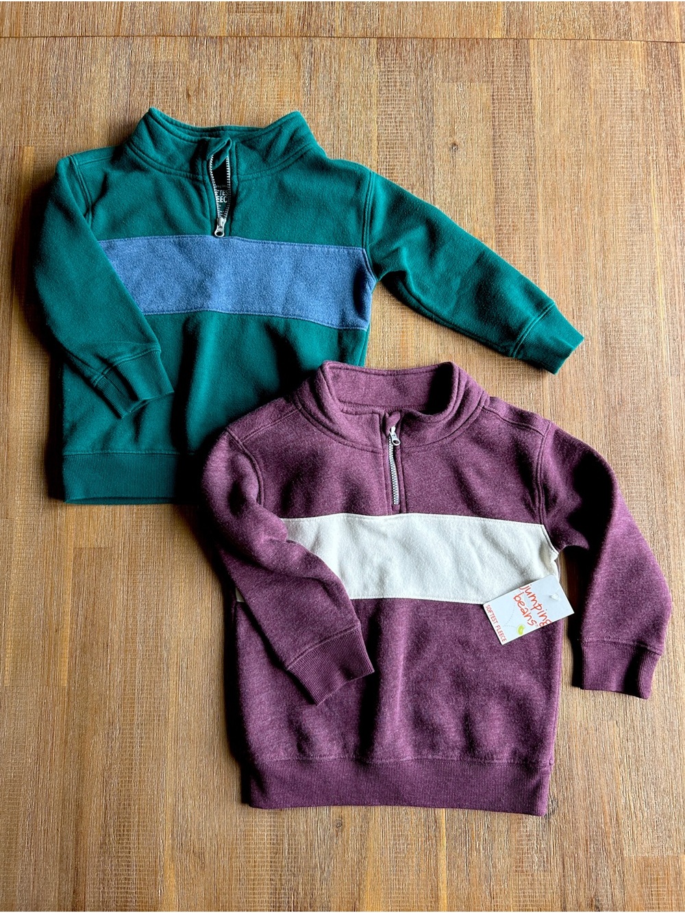 Jumping Beans Quarter-Zip Fleece Pullovers, 3T